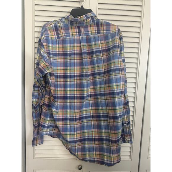 Ralph Lauren Polo Pastel Blue, Yellow Plaid Casual Button Down Sz: XL - Picture 2 of 4